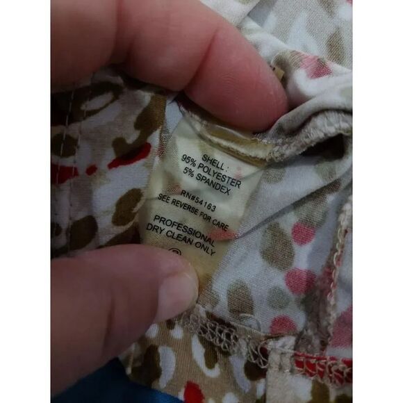 Calvin Klein Multi Color Animal Print Blouse - Picture 4 of 6